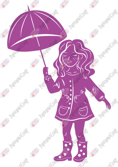 Dziewczynka z parasolem 3 Dekoracje z papieru