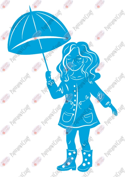 Dziewczynka z parasolem 3 Dekoracje z papieru