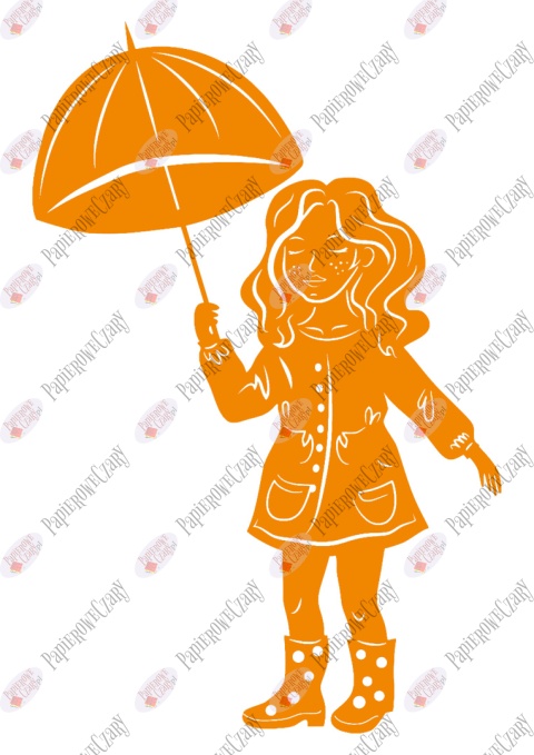 Dziewczynka z parasolem 3 Dekoracje z papieru