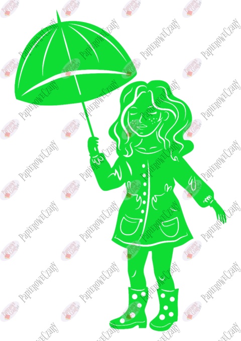 Dziewczynka z parasolem 3 Dekoracje z papieru