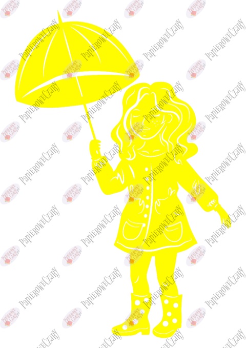 Dziewczynka z parasolem 3 Dekoracje z papieru