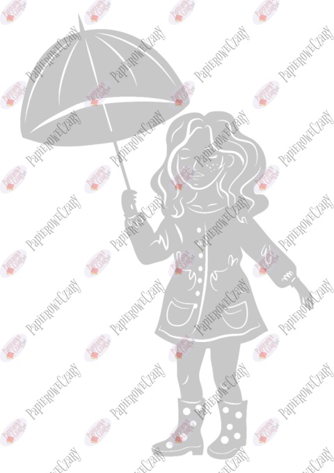 Dziewczynka z parasolem 3 Dekoracje z papieru