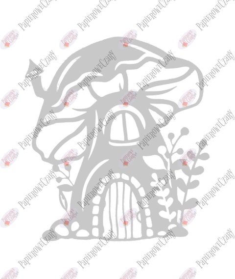 Grzyb domek 1 Dekoracje z papieru