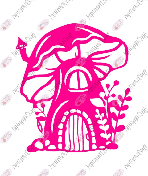 Grzyb domek 1 Dekoracje z papieru