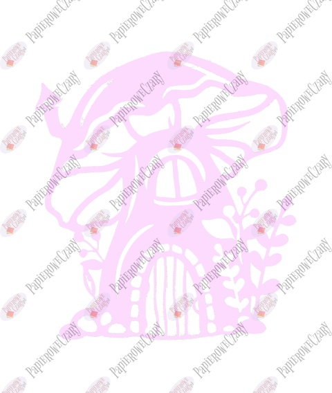 Grzyb domek 1 Dekoracje z papieru