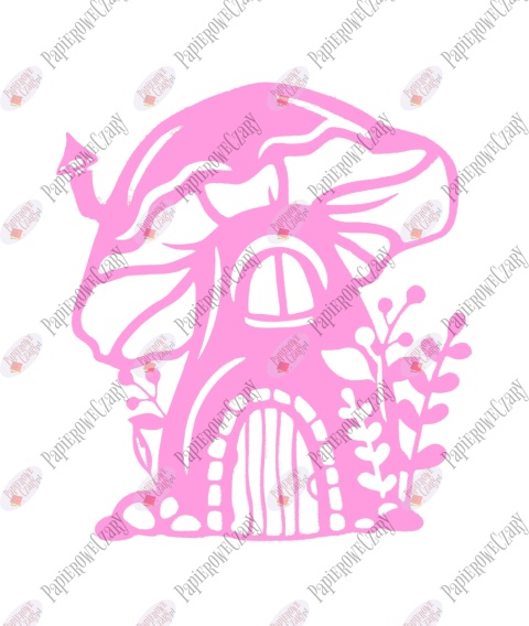 Grzyb domek 1 Dekoracje z papieru