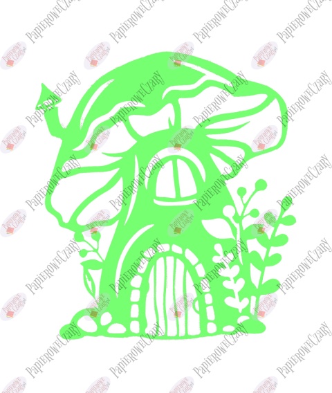 Grzyb domek 1 Dekoracje z papieru