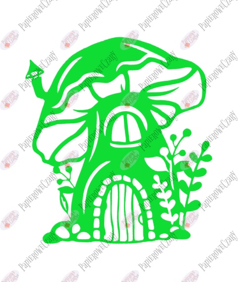 Grzyb domek 1 Dekoracje z papieru