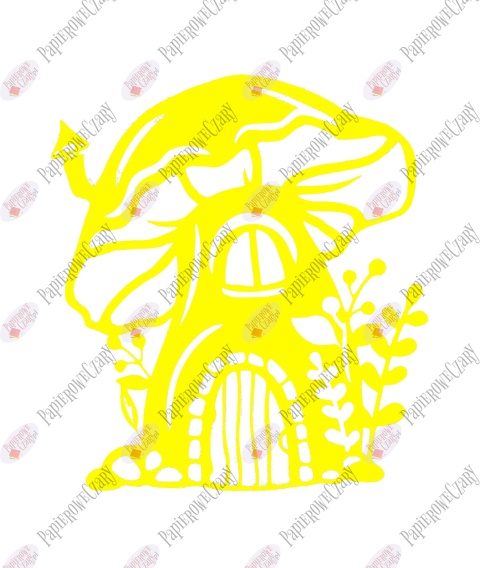 Grzyb domek 1 Dekoracje z papieru