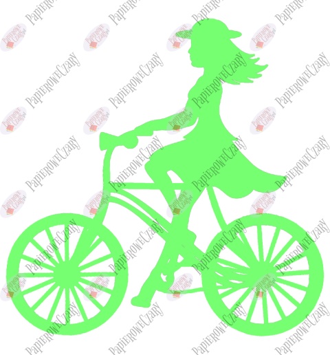 Pani na rowerze 2 Dekoracje z papieru