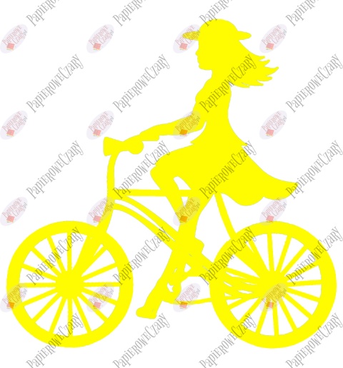 Pani na rowerze 2 Dekoracje z papieru