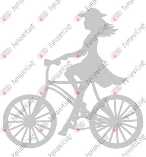 Pani na rowerze 2 Dekoracje z papieru