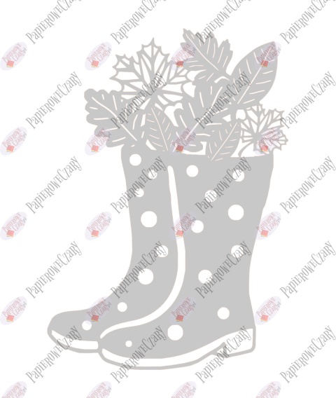 Kalosze z liśćmi 1 Dekoracje z papieru