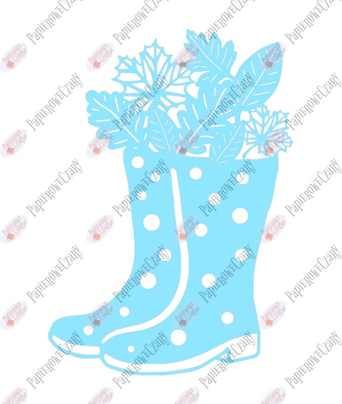 Kalosze z liśćmi 1 Dekoracje z papieru