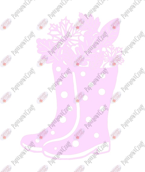 Kalosze z liśćmi 1 Dekoracje z papieru