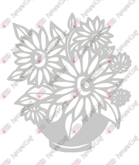 Kwiat w doniczce 1 Dekoracje z papieru