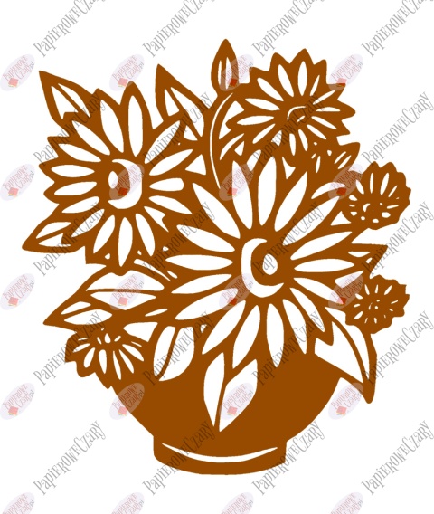 Kwiat w doniczce 1 Dekoracje z papieru