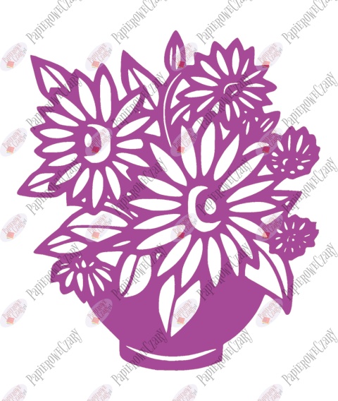 Kwiat w doniczce 1 Dekoracje z papieru