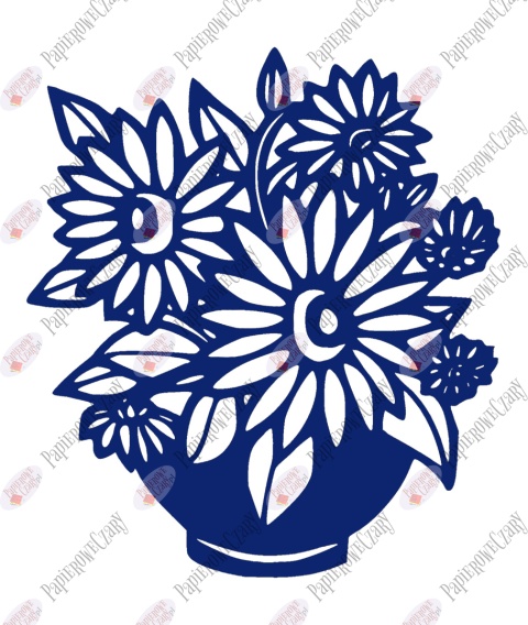 Kwiat w doniczce 1 Dekoracje z papieru