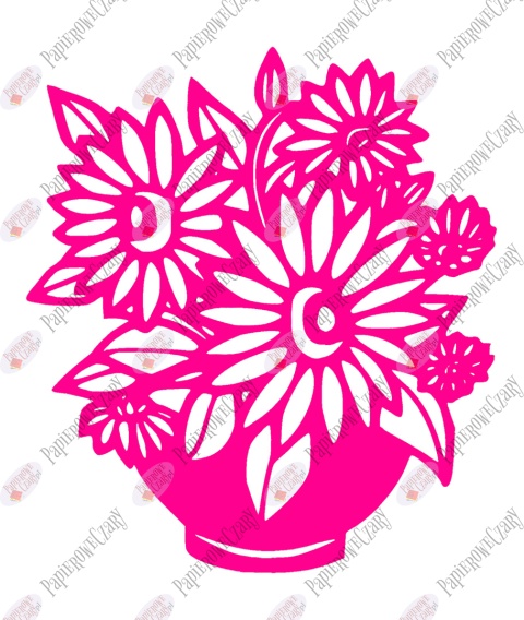 Kwiat w doniczce 1 Dekoracje z papieru