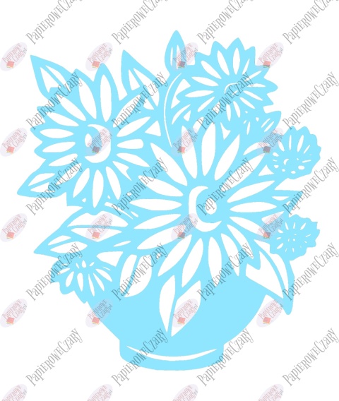 Kwiat w doniczce 1 Dekoracje z papieru