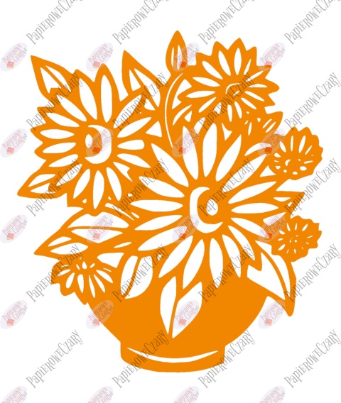 Kwiat w doniczce 1 Dekoracje z papieru