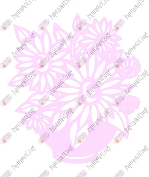 Kwiat w doniczce 1 Dekoracje z papieru