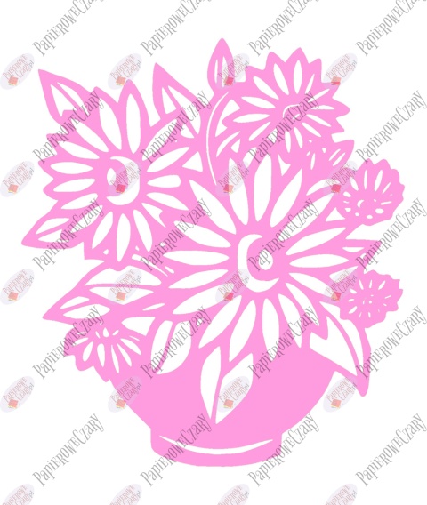 Kwiat w doniczce 1 Dekoracje z papieru