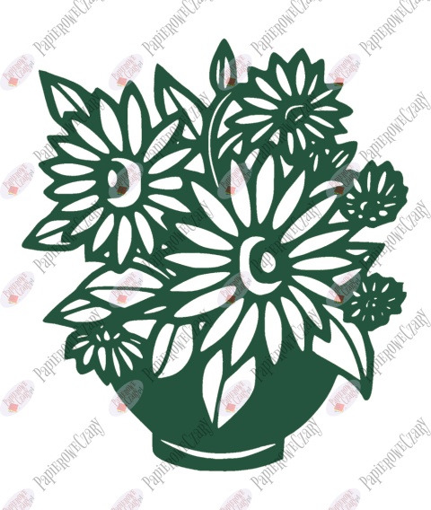 Kwiat w doniczce 1 Dekoracje z papieru