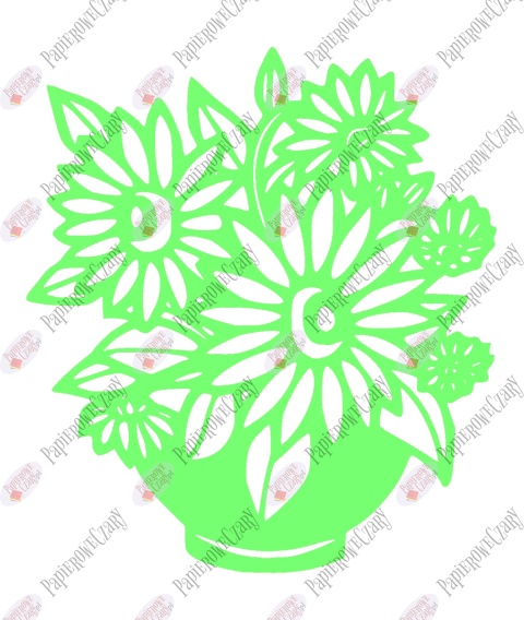 Kwiat w doniczce 1 Dekoracje z papieru