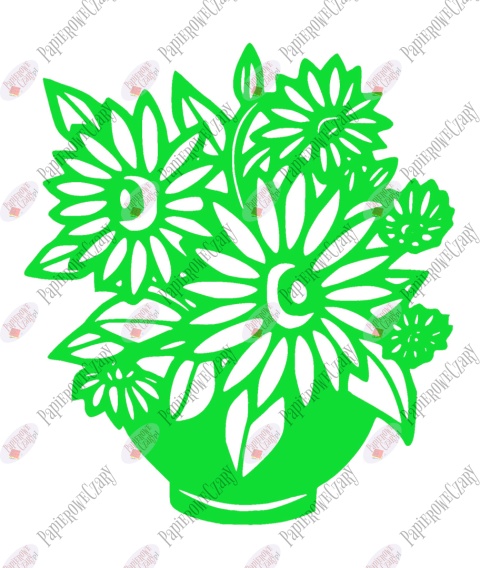 Kwiat w doniczce 1 Dekoracje z papieru