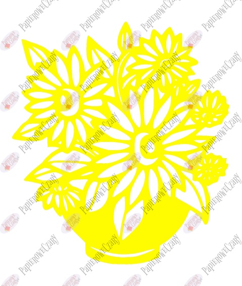 Kwiat w doniczce 1 Dekoracje z papieru