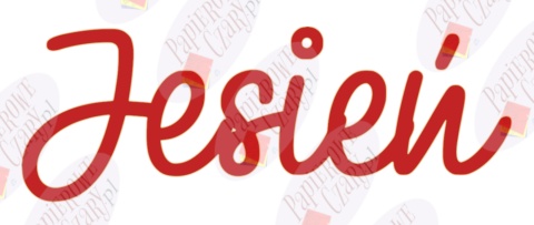 Napis Jesień 1 Dekoracje z papieru