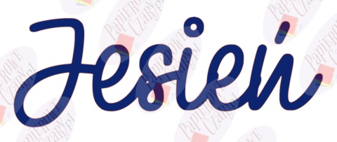 Napis Jesień 1 Dekoracje z papieru