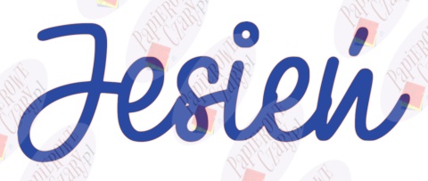 Napis Jesień 1 Dekoracje z papieru