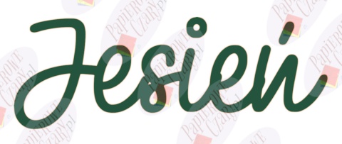 Napis Jesień 1 Dekoracje z papieru