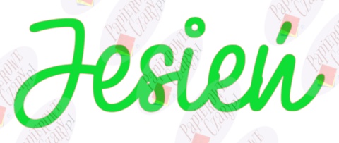 Napis Jesień 1 Dekoracje z papieru