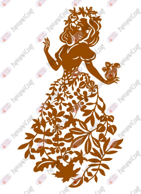 Pani Jesień 3 Dekoracje z papieru