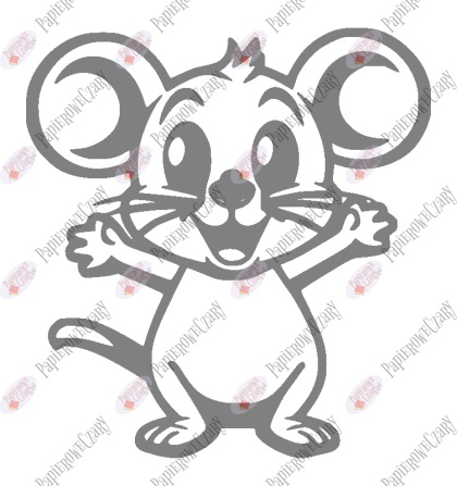 Mysz 1 Dekoracje z papieru