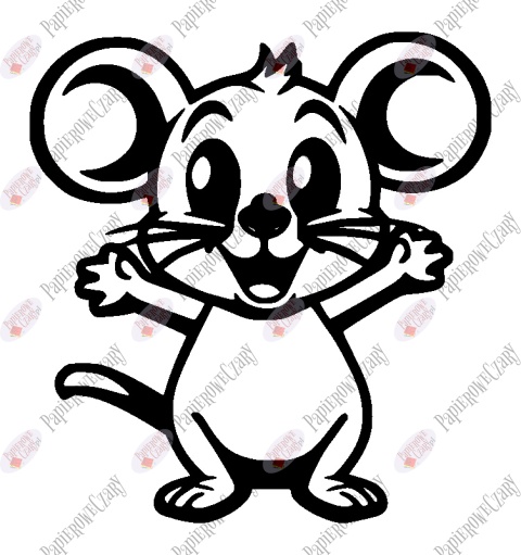 Mysz 1 Dekoracje z papieru