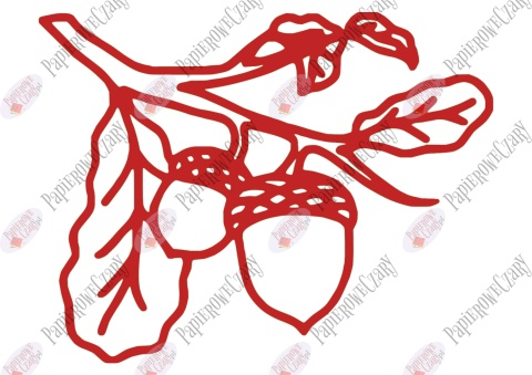 Żołędź 3 Dekoracje z papieru