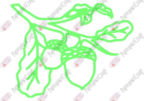 Żołędź 3 Dekoracje z papieru